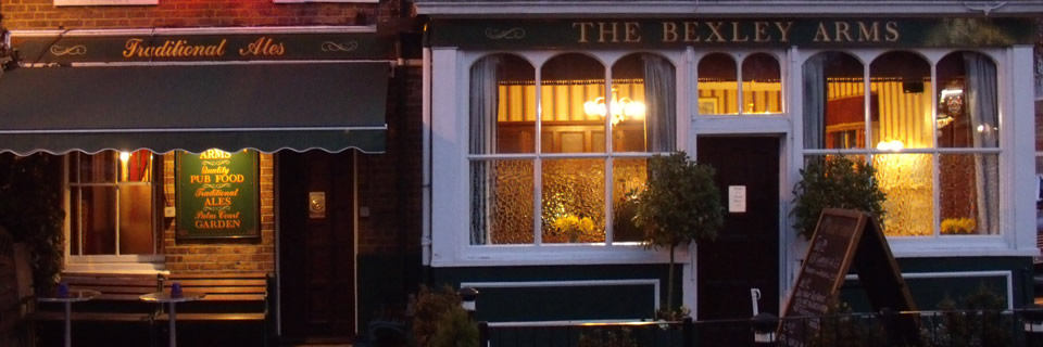 The Bexley Arms at night
